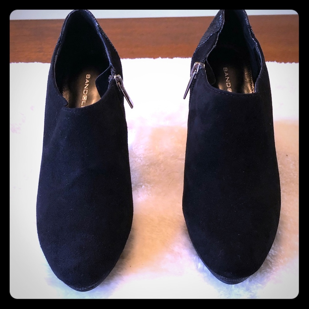Black ankle booties/heels